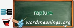 WordMeaning blackboard for rapture